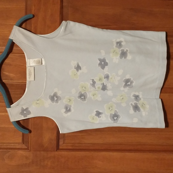 Liz Claiborne woman's size SP cotton tank with satin trim - Picture 7 of 8